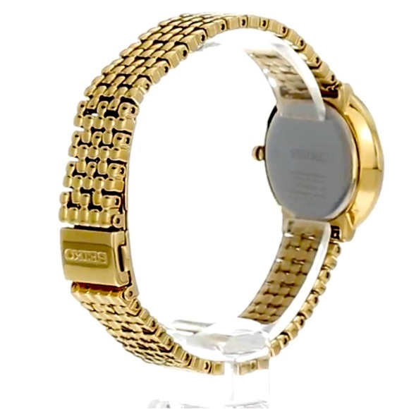 Seiko Women's TRESSIA Japanese-Quartz Watch with Gold-Tone-Stainless-Steel Strap - Picture 3 of 8